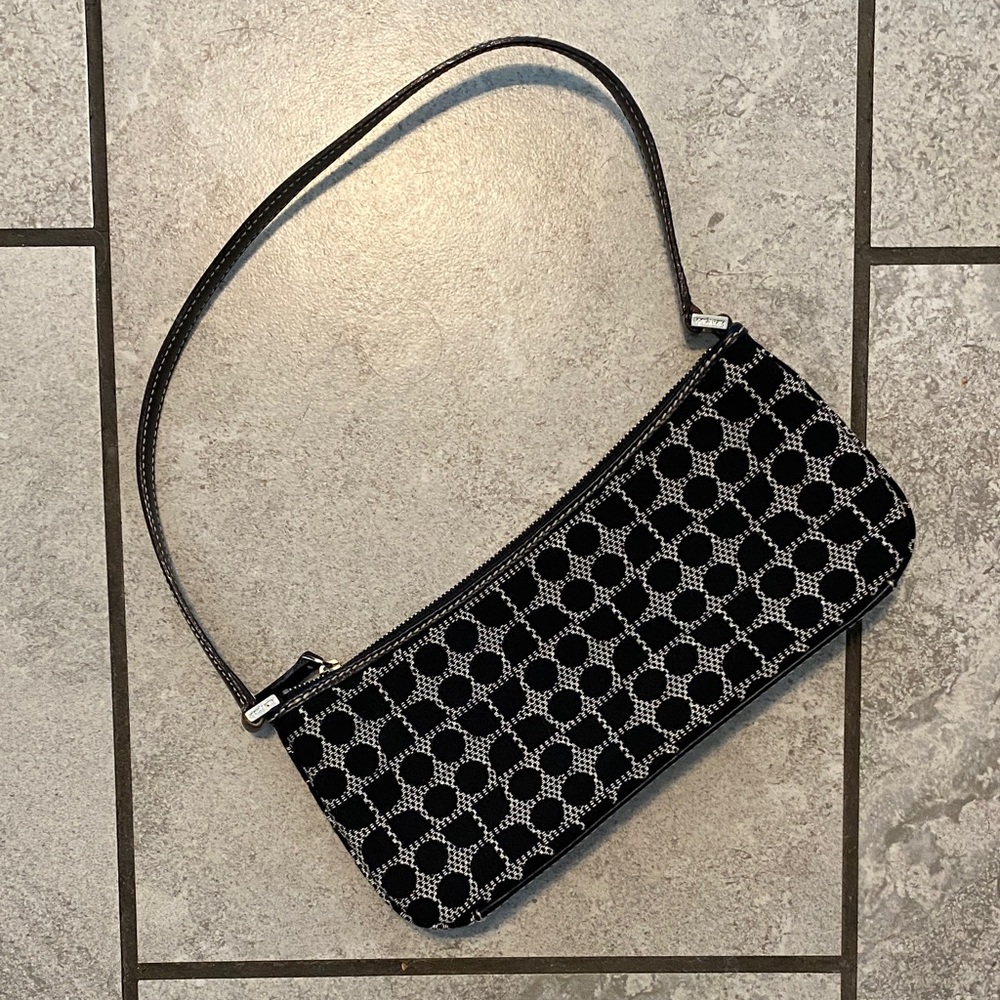 Kate Spade Noel Dot Black and White Geometric Clutch
